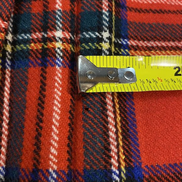 Vtg LAIRD PORTCH of SCOTLAND Red Tartan Plaid Wrap Kilt skirt 100% Wool Skirt 26 - Picture 10 of 12